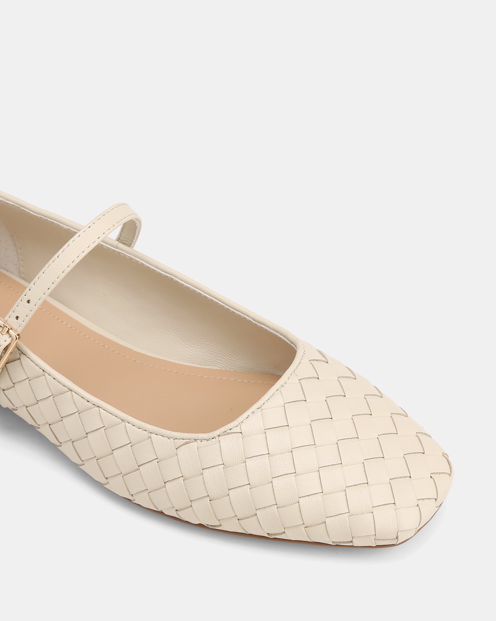 Annie Chalk Woven Suede Leather Mary Jane