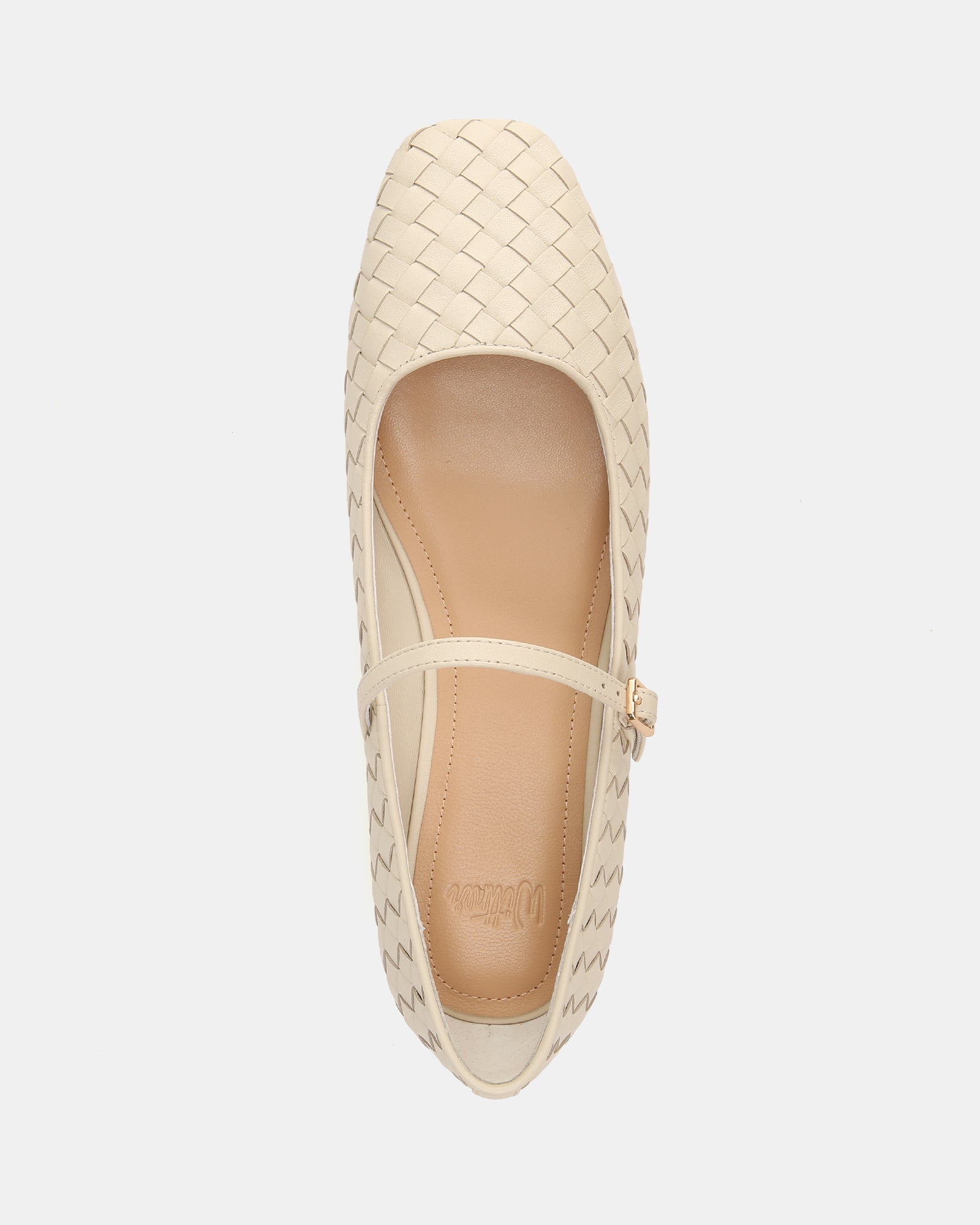 Annie Chalk Woven Suede Leather Mary Jane