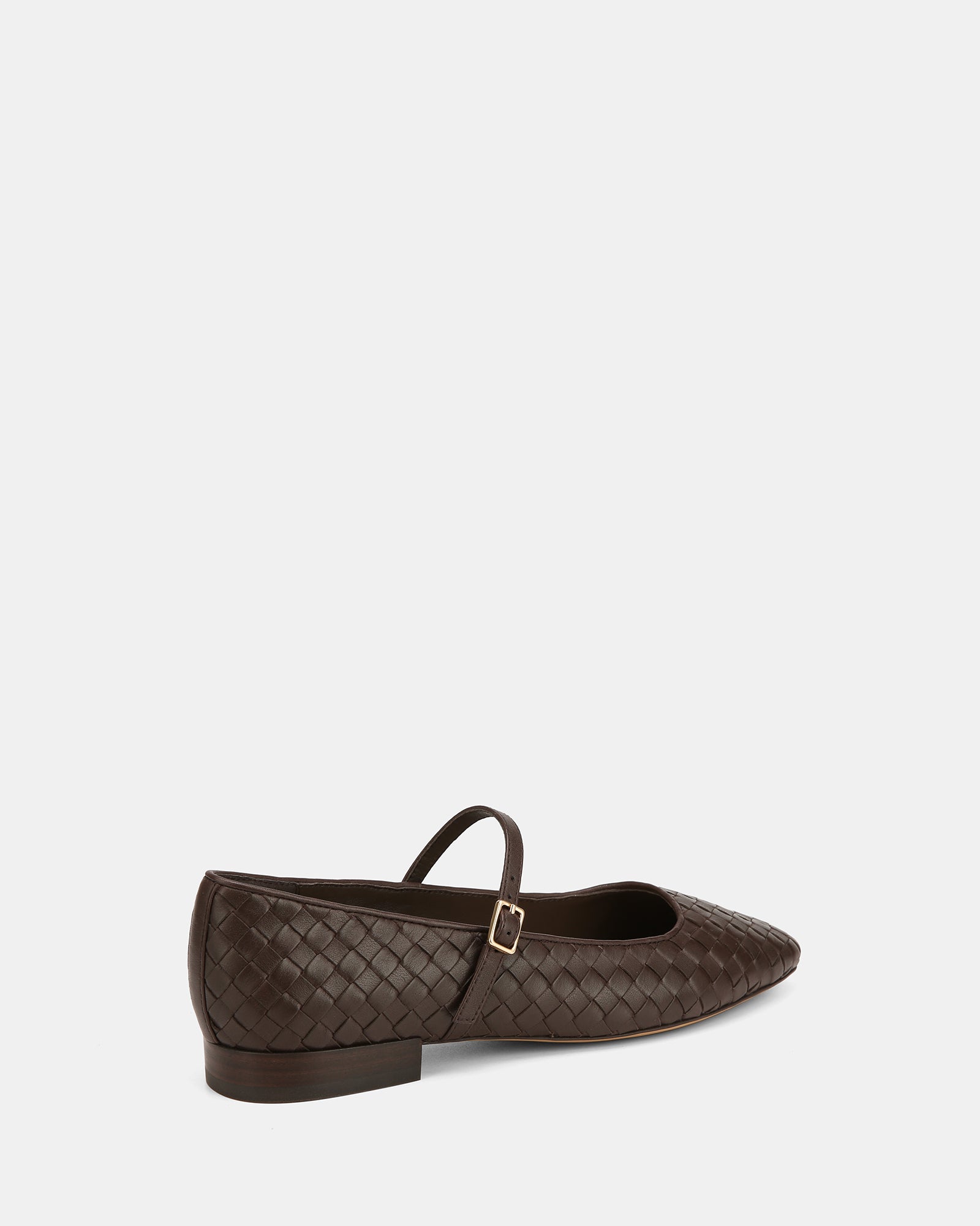 Annie Chocolate Woven Leather Mary Jane