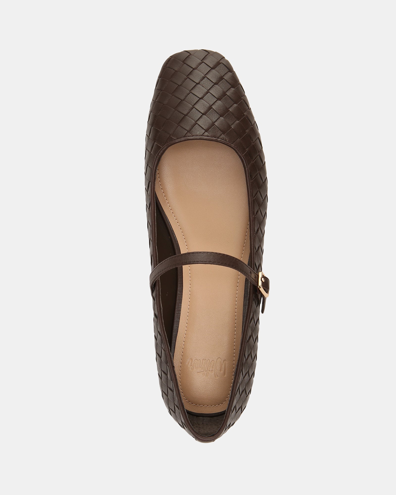 Annie Chocolate Woven Leather Mary Jane