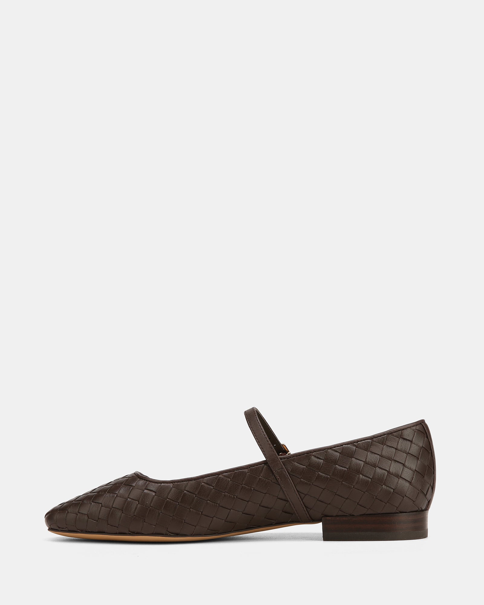 Annie Chocolate Woven Leather Mary Jane