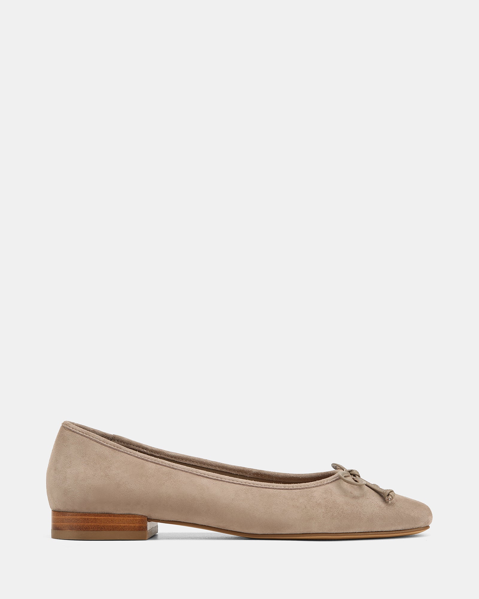 Armenia Taupe Suede Leather Ballet Flats