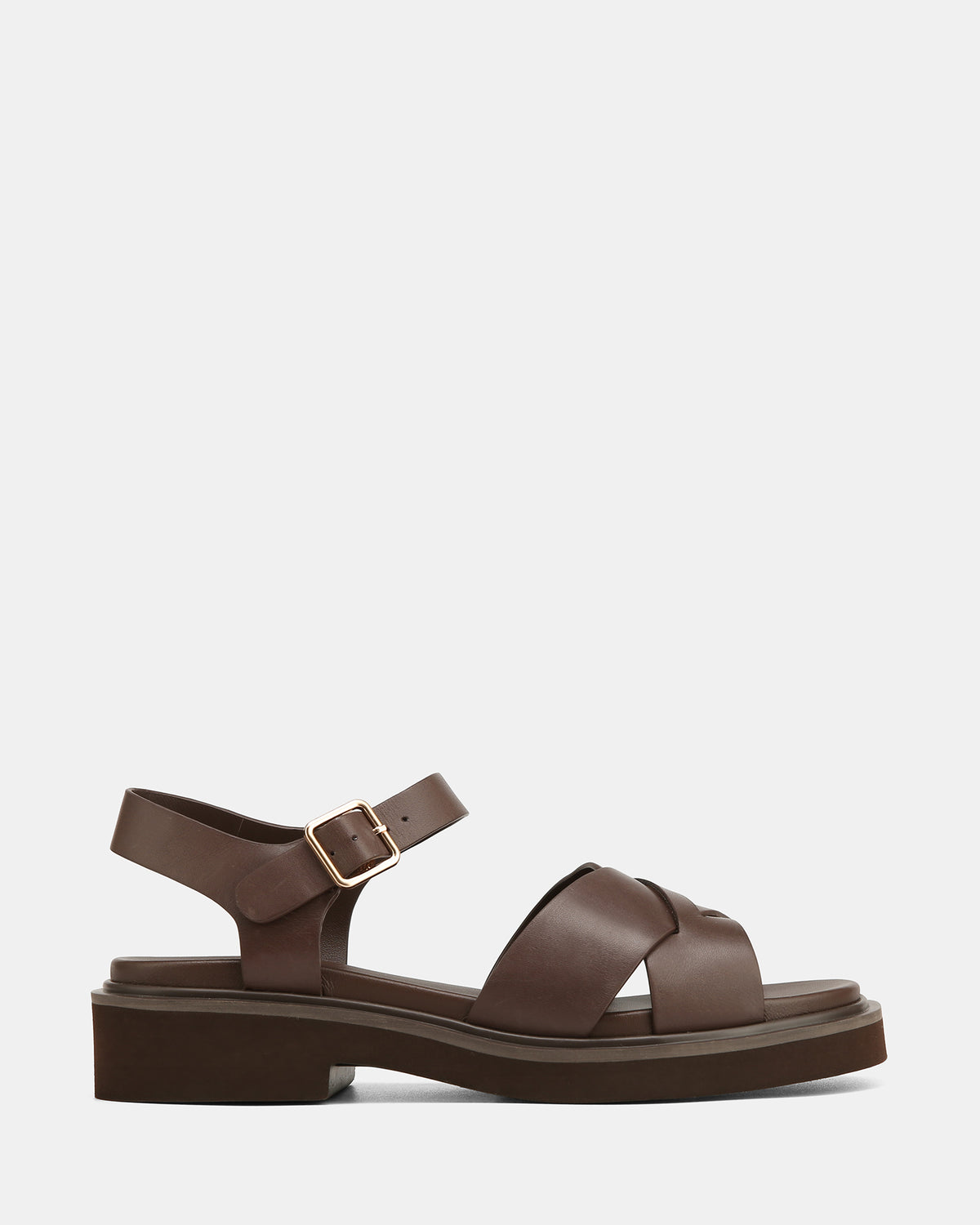 Austen Dark Brown Leather High Sandals