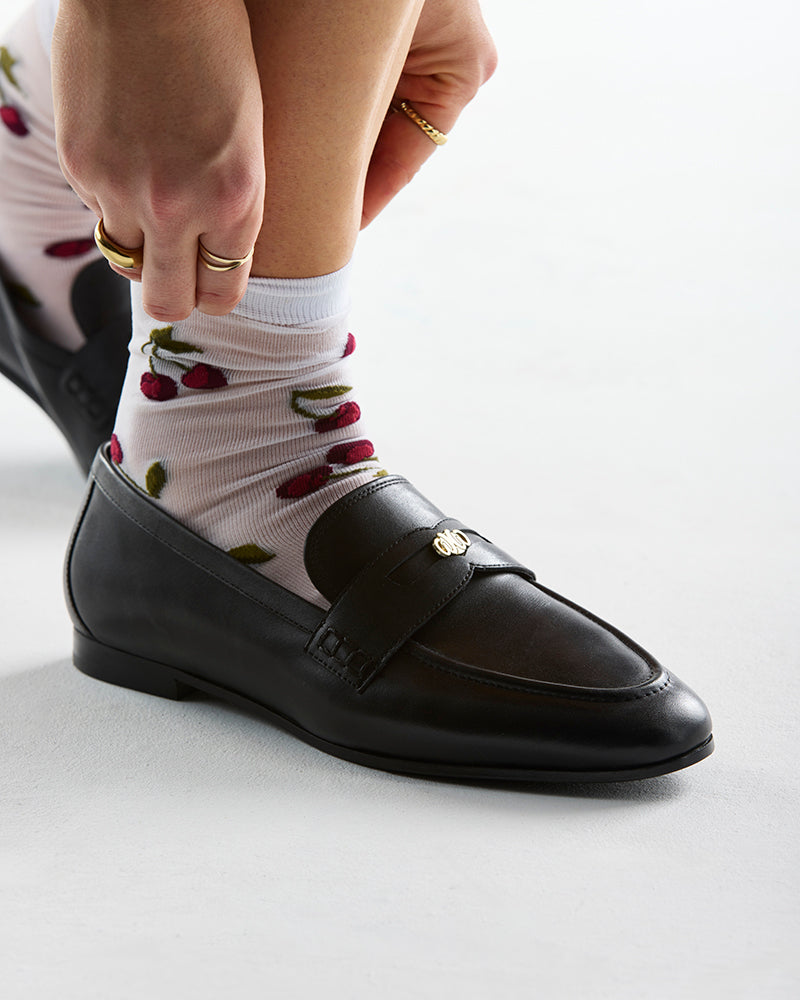 Andy Black Leather Loafer