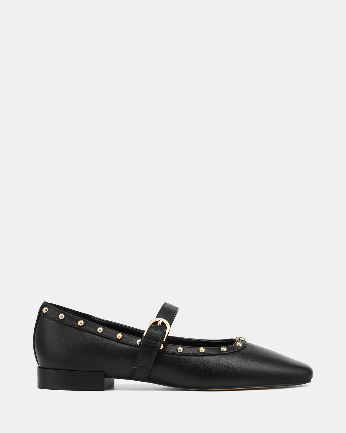 BAILEY CASUAL FLATS BLACK LEATHER