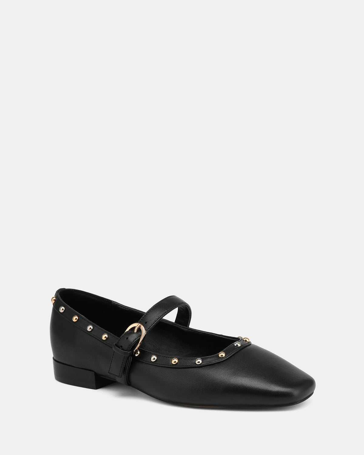 BAILEY CASUAL FLATS BLACK LEATHER