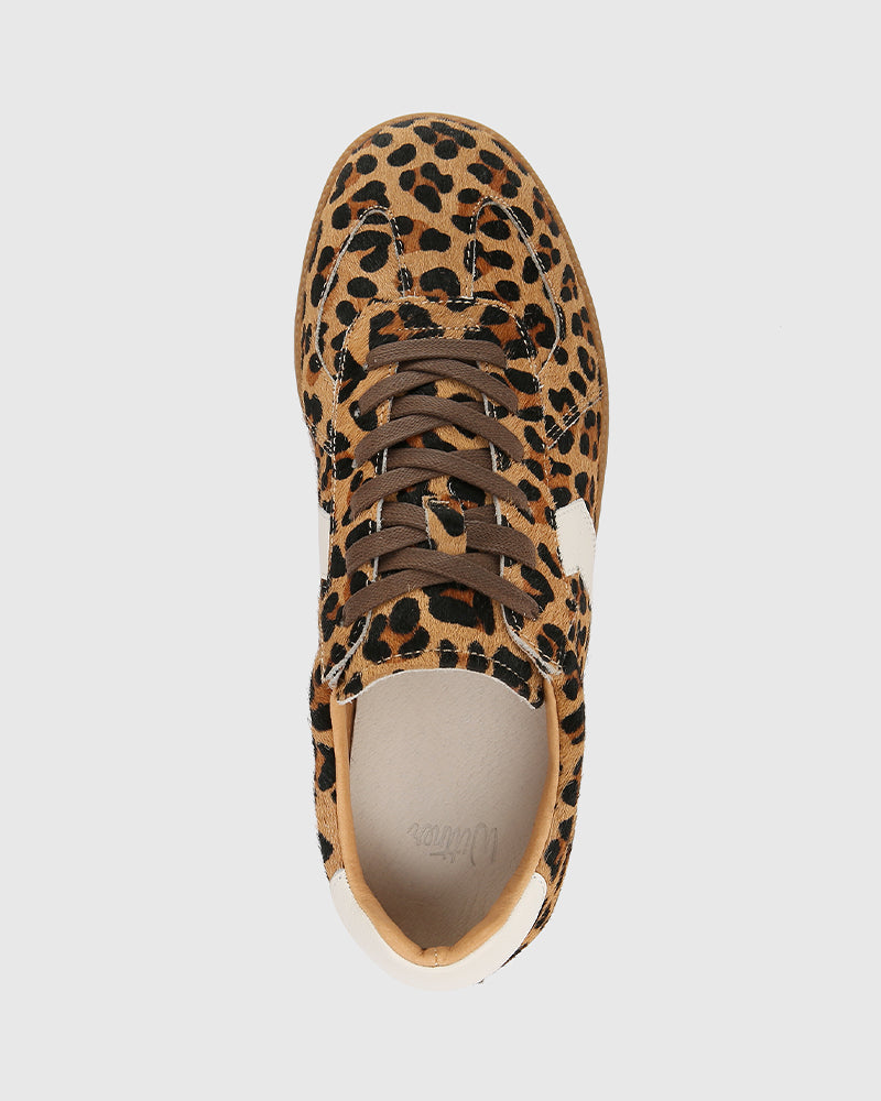 Blaze Sand Leopard Hair on Leather Sneaker