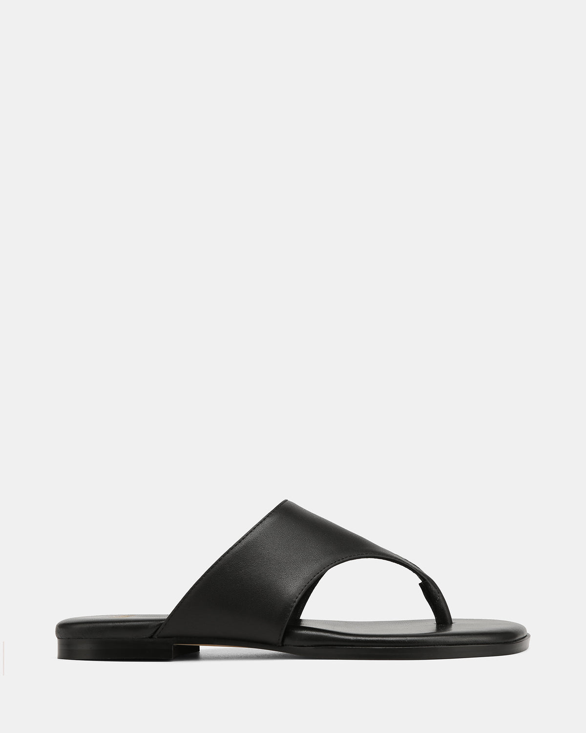BLOSSOM FLAT SANDALS BLACK LEATHER
