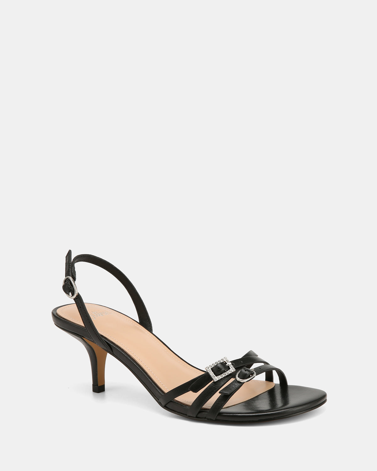 BRIONY LOW HEELS BLACK LEATHER