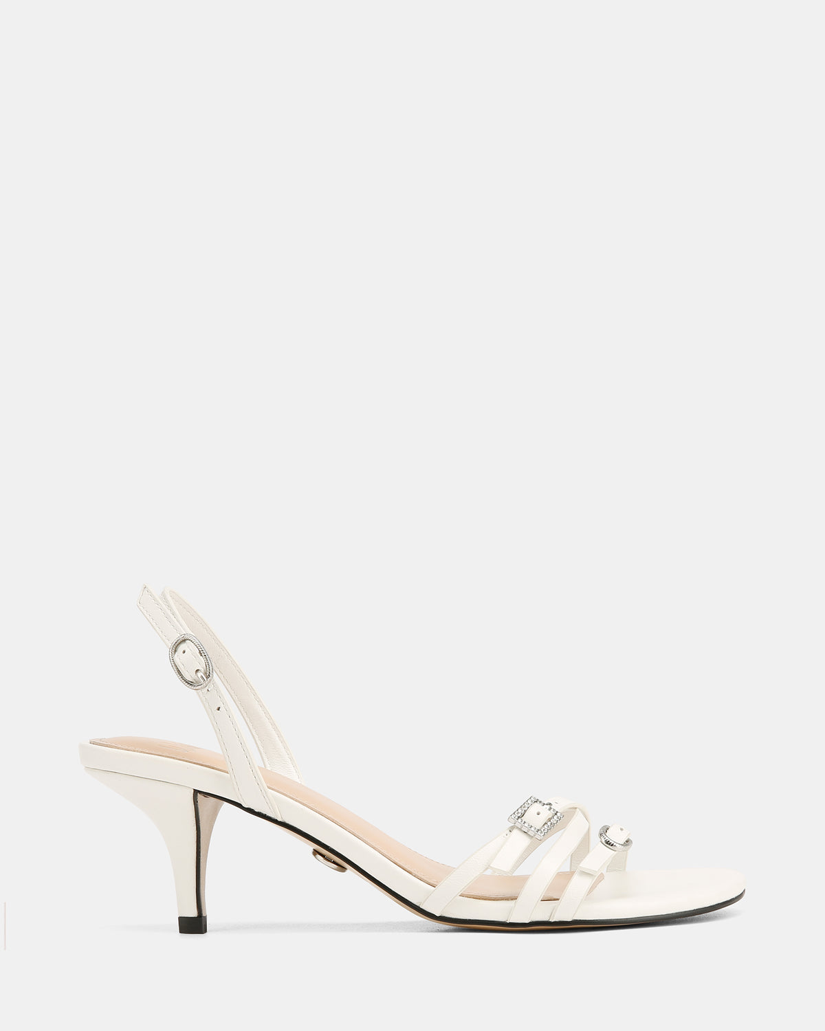 BRIONY LOW HEELS WHITE LEATHER