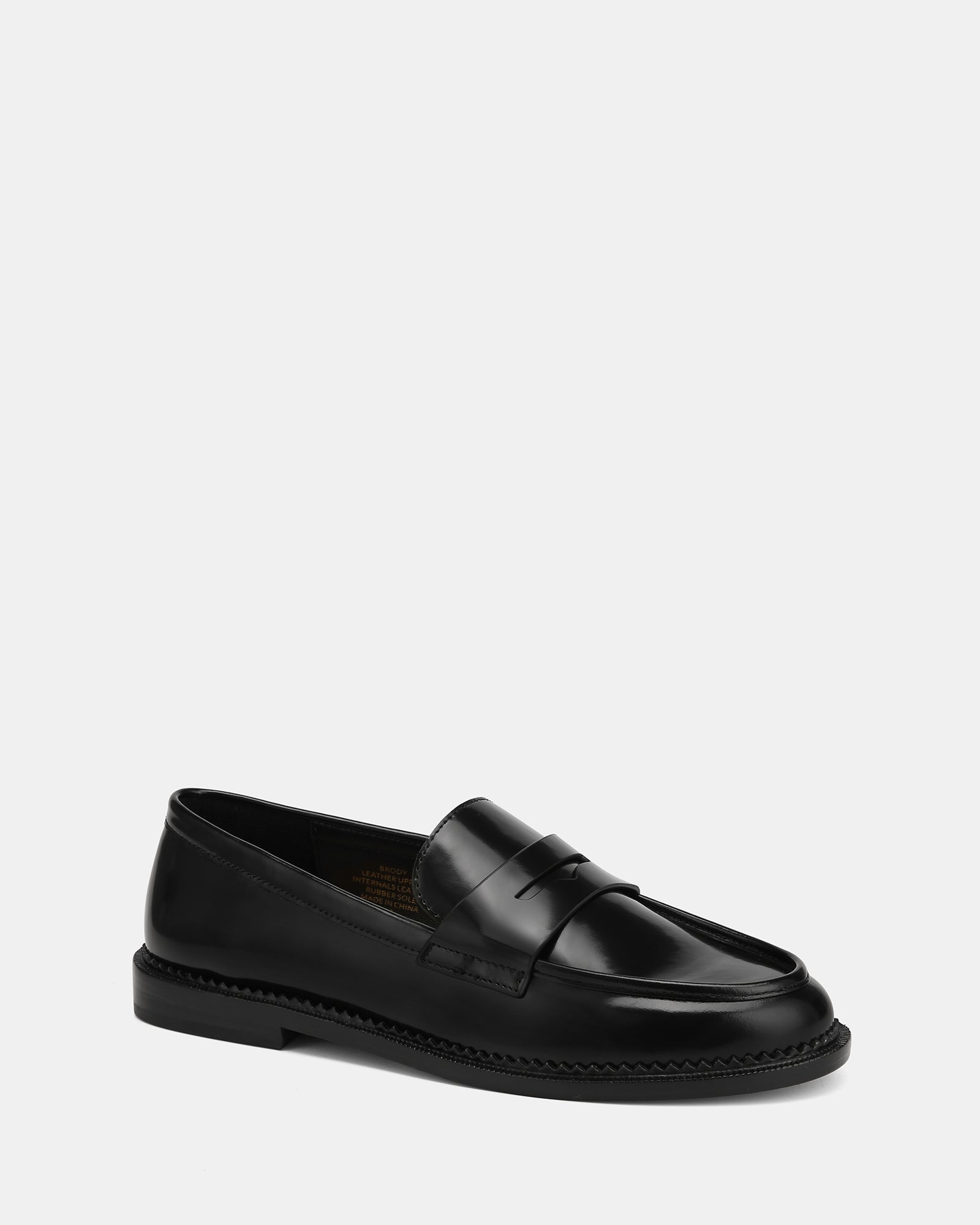 Brody Black Leather Loafer