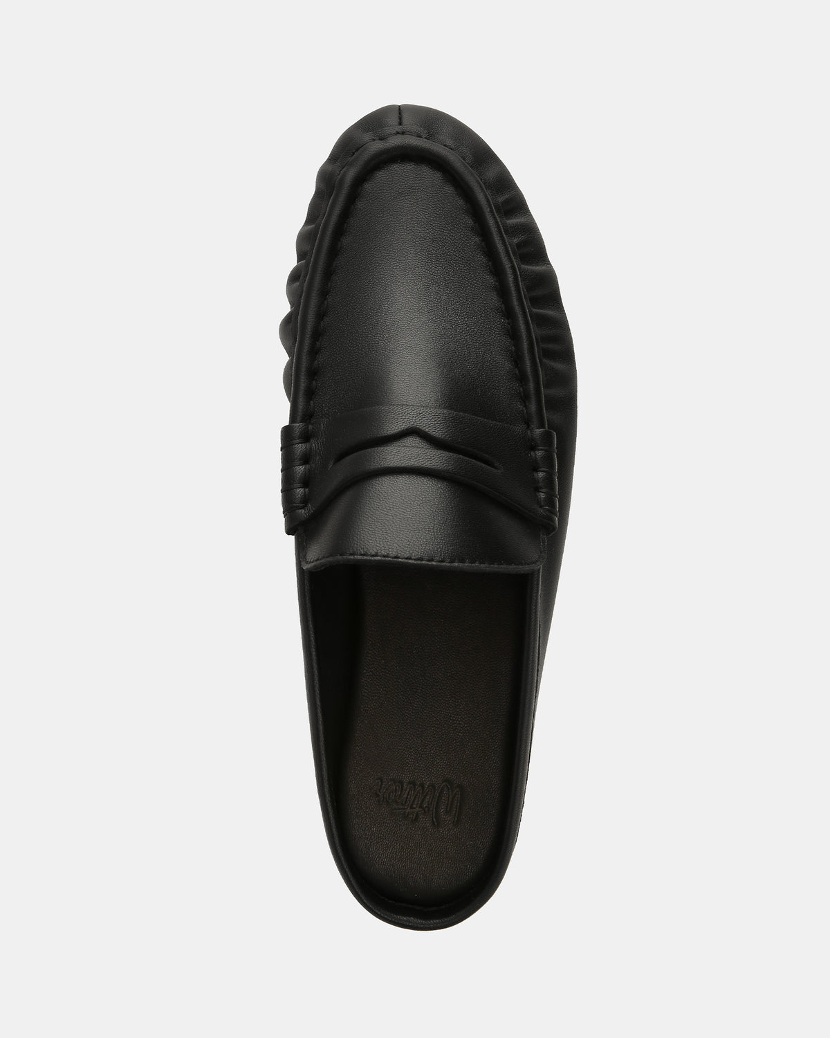 Bronn Black Leather Flats