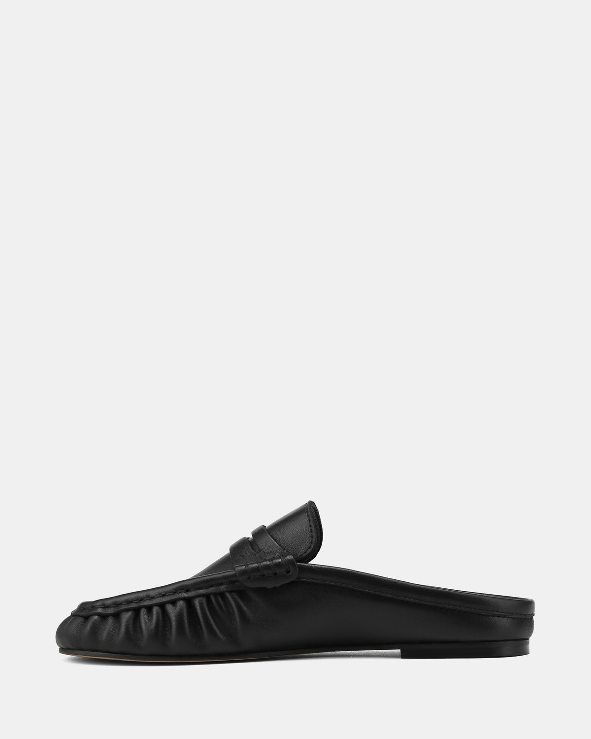 Bronn Black Leather Flats