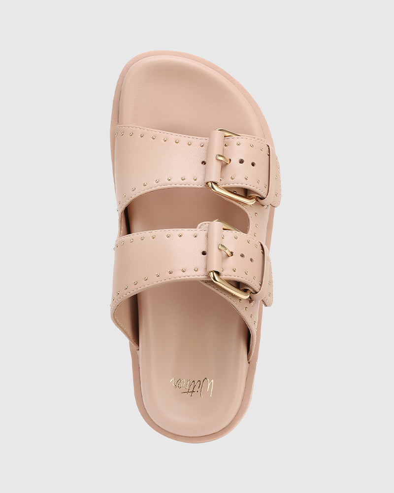 Caprice Ballet Pink Leather Flatform