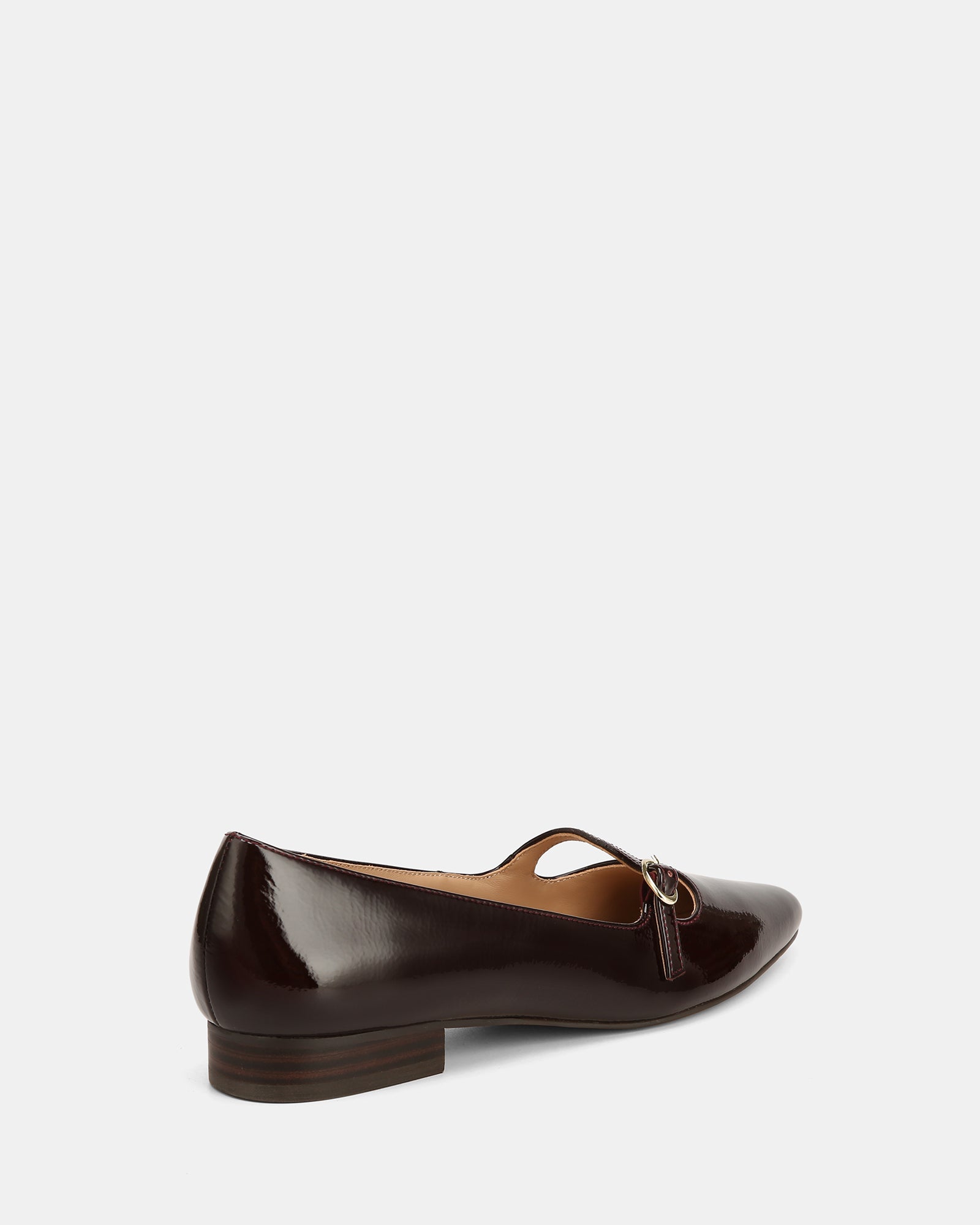 Carina Raisin Patent Leather Pointed Ballet Flat