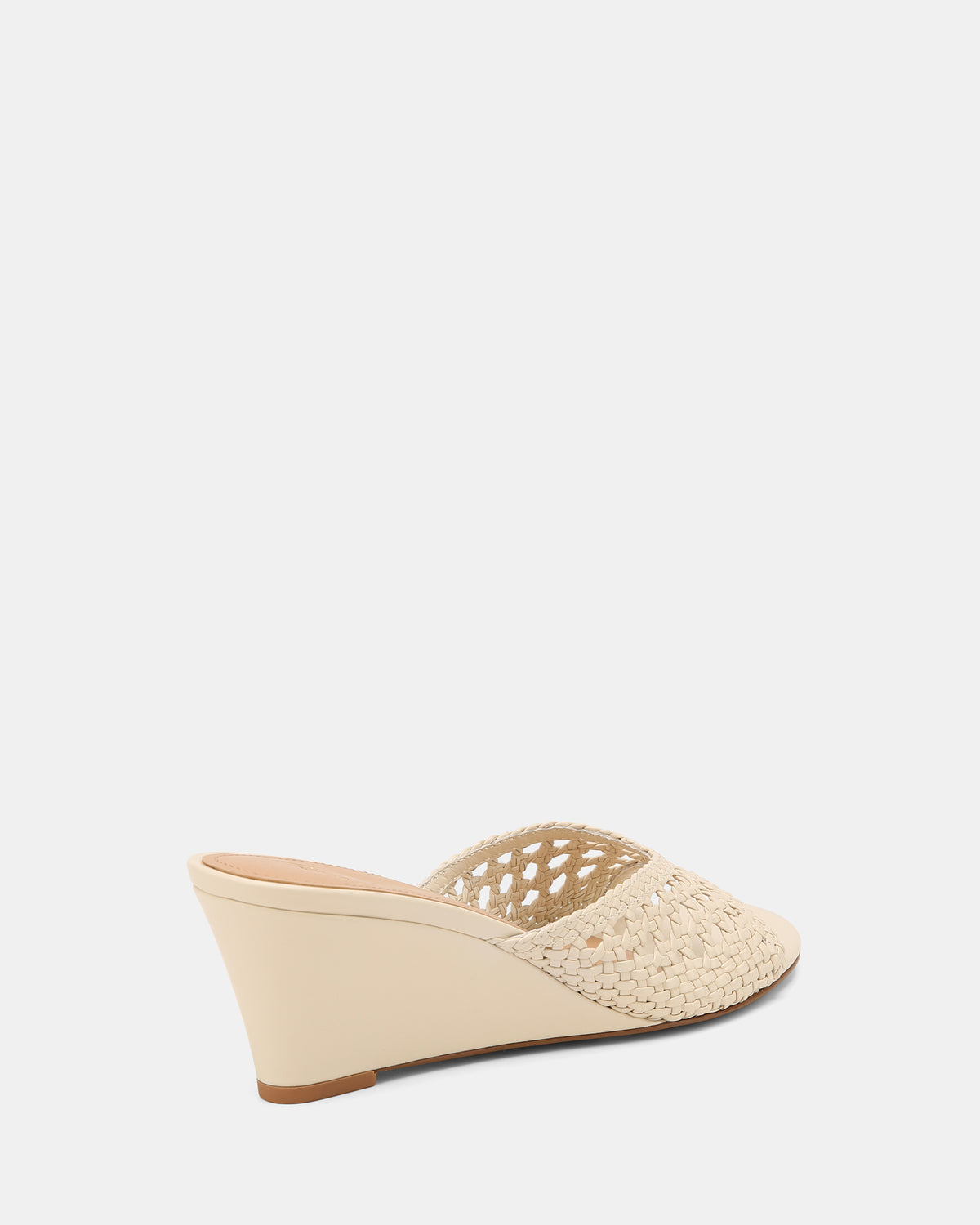 CAROLINA WEDGES VINTAGE IVORY WOVEN LEATHER
