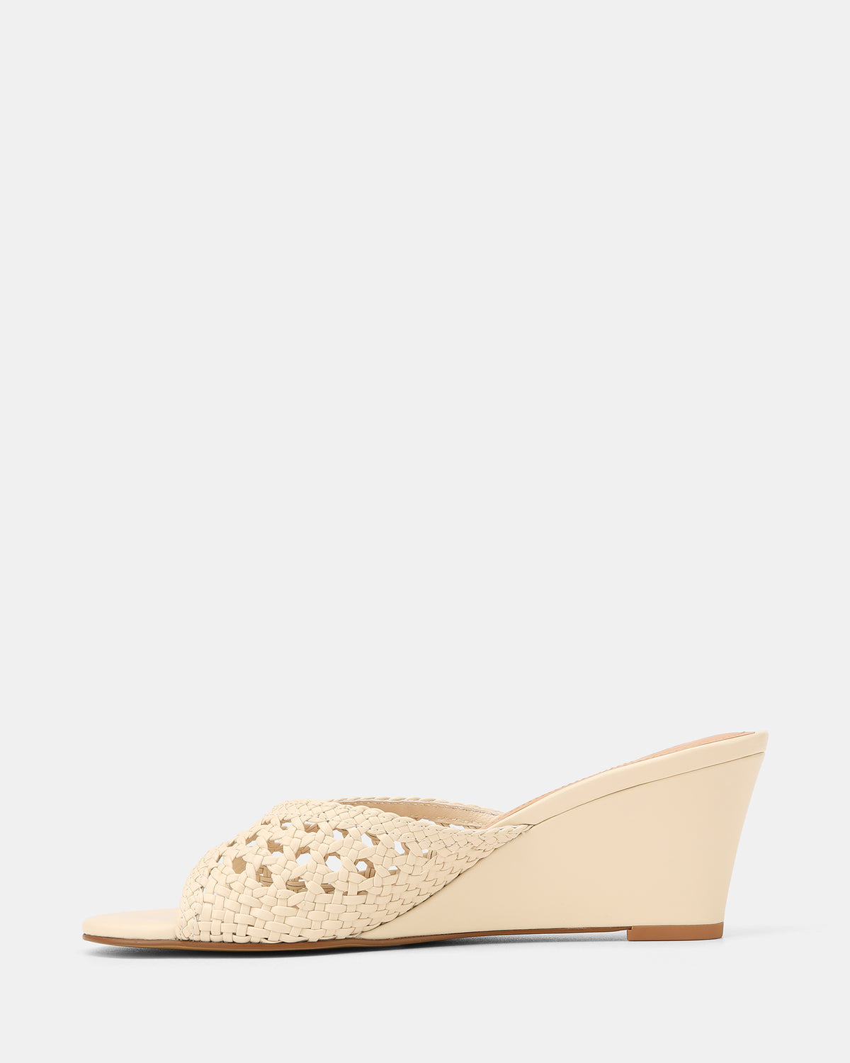 CAROLINA WEDGES VINTAGE IVORY WOVEN LEATHER