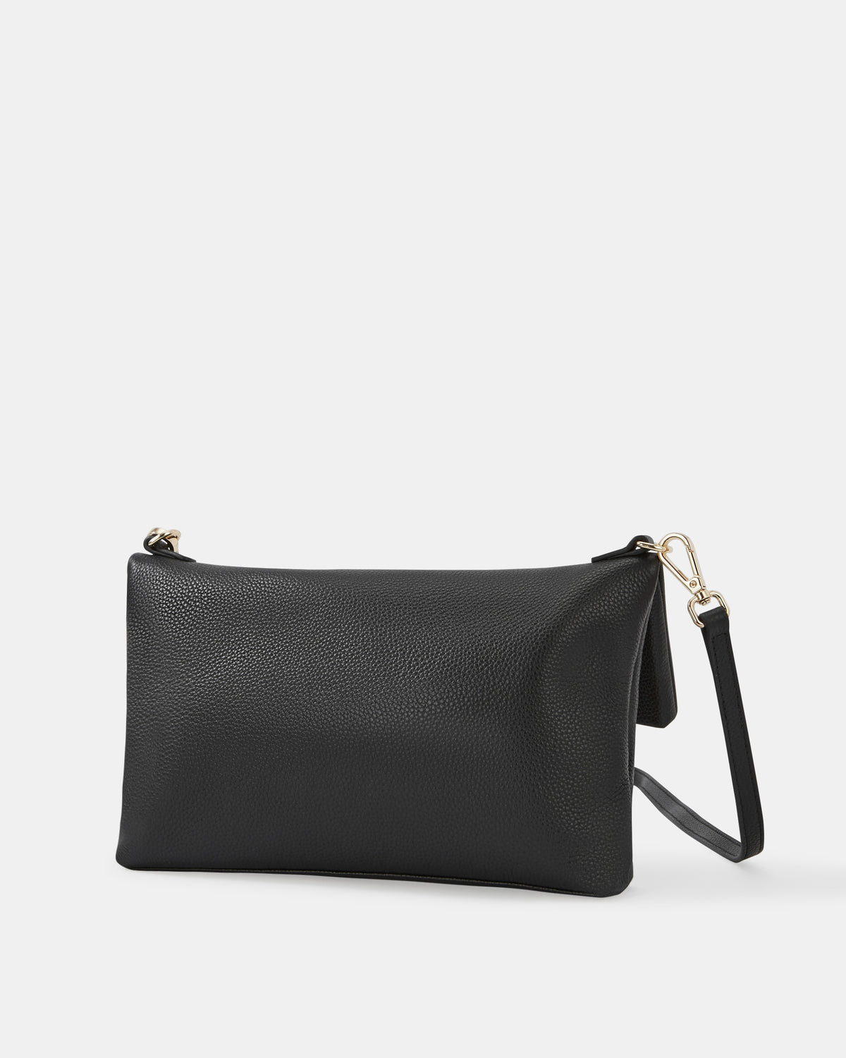 CECILY CLUTCH BAG BLACK LEATHER