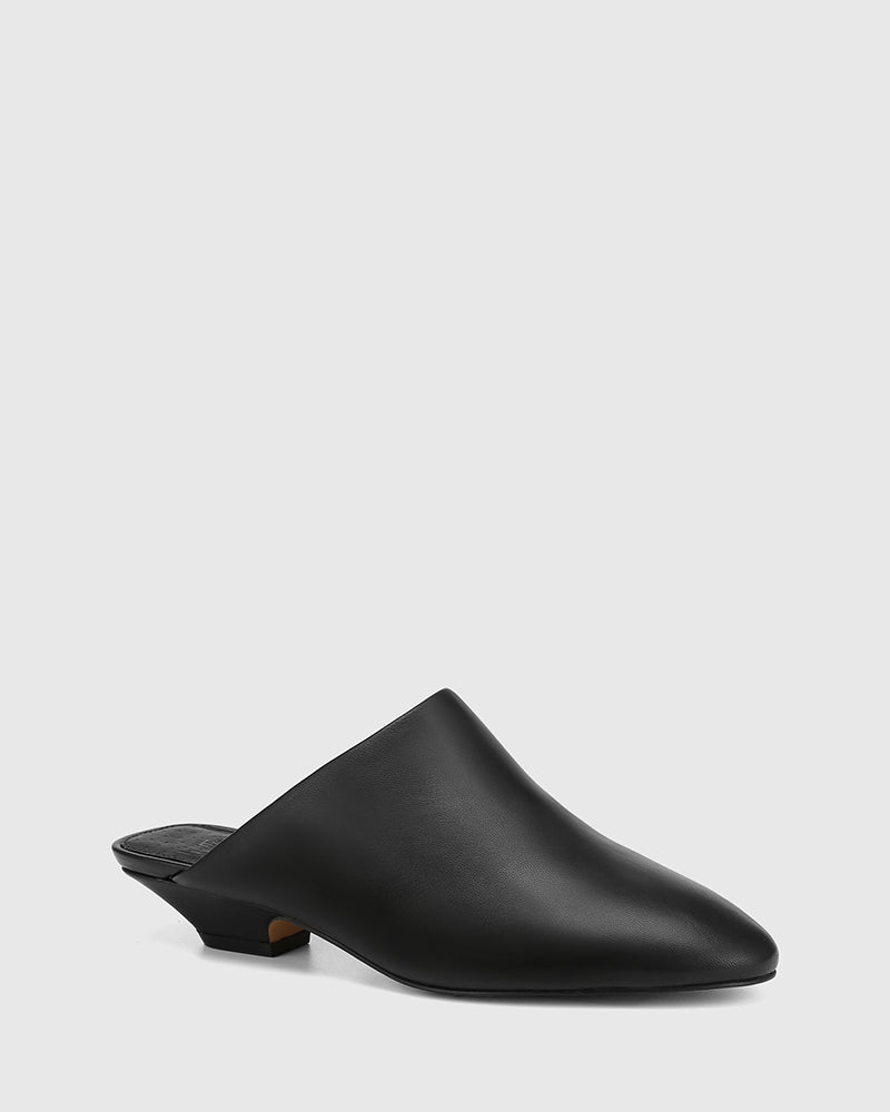 Conan Black Leather Mule