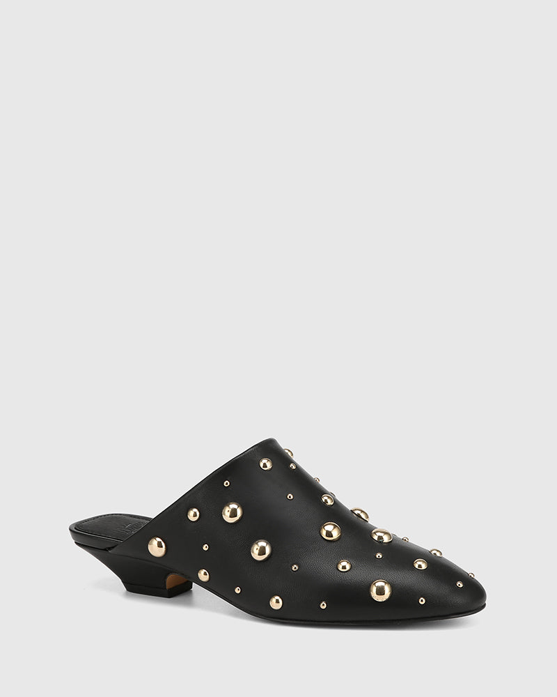 Cayla Black Leather Mule