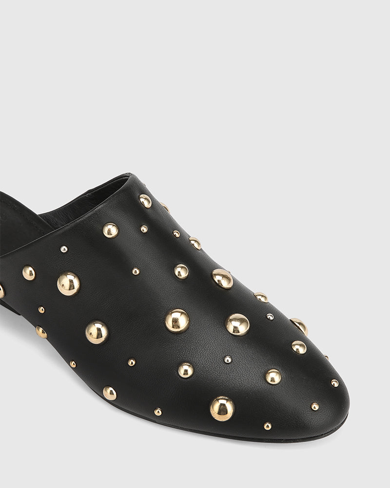 Cayla Black Leather Mule