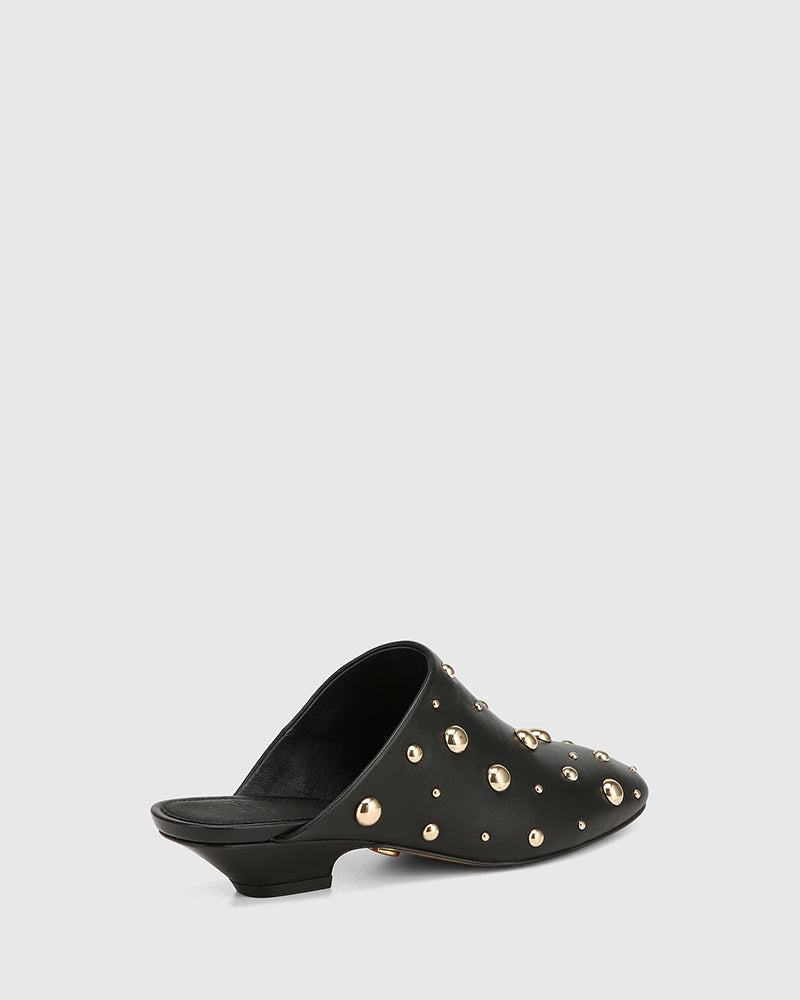 Cayla Black Leather Mule