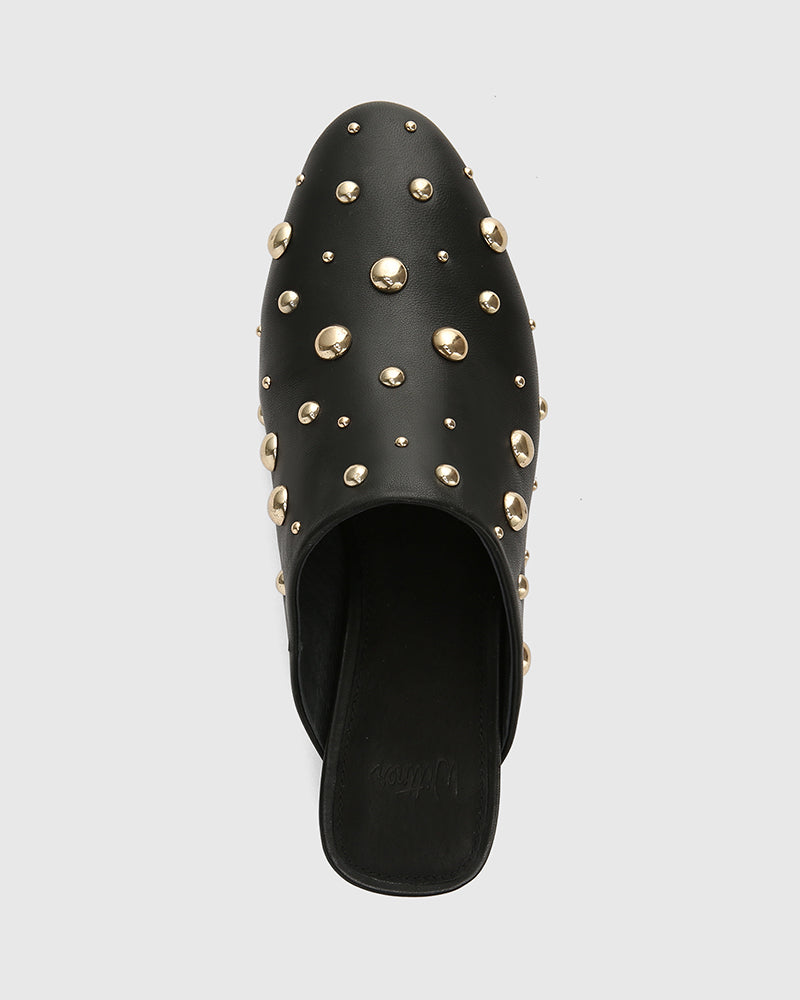 Cayla Black Leather Mule