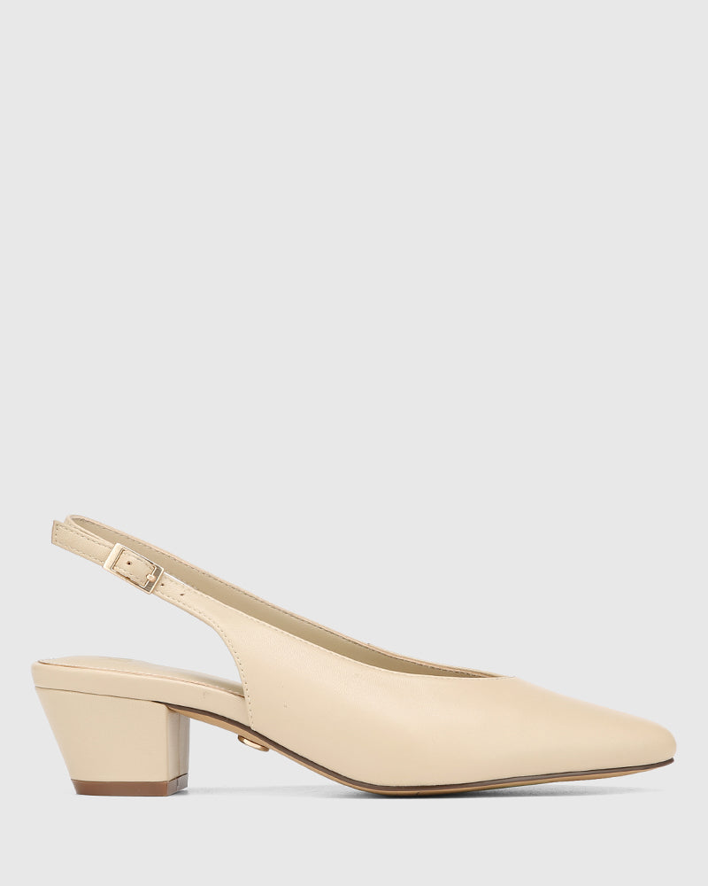 Cove Biscotti Leather Slingback