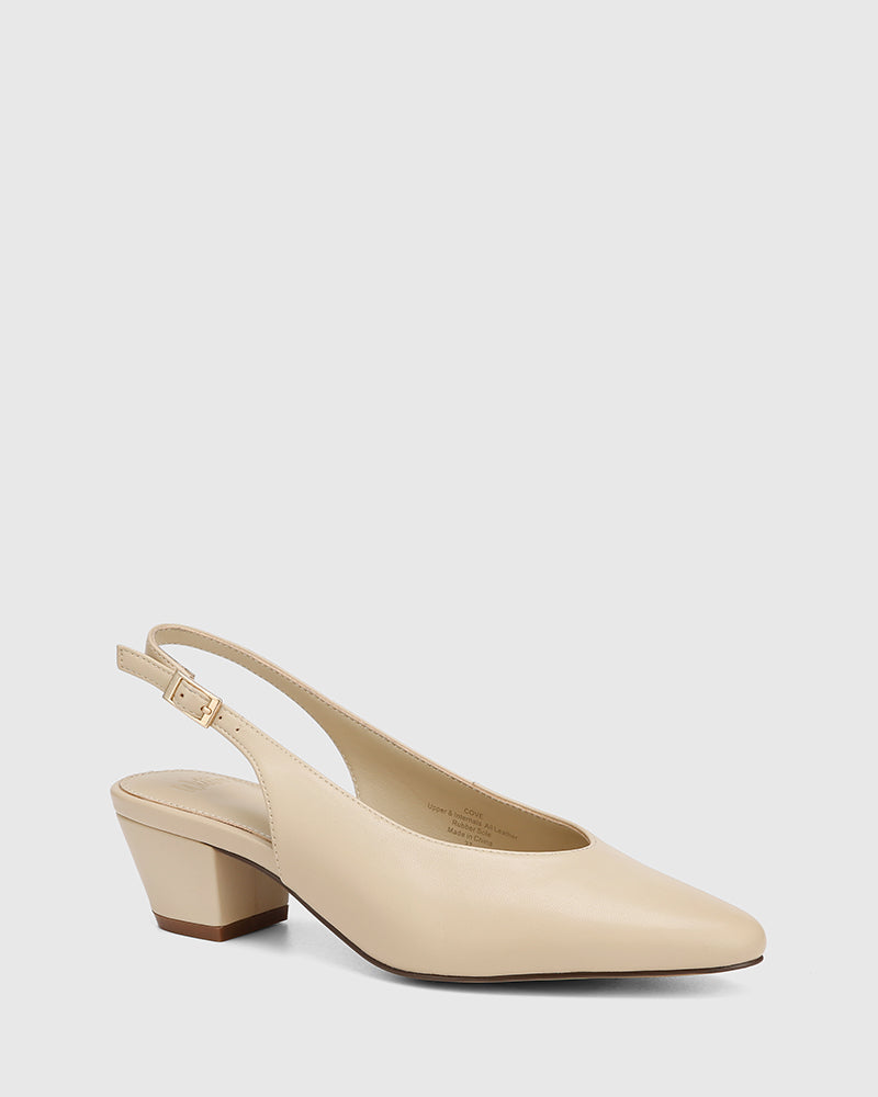 Cove Biscotti Leather Slingback