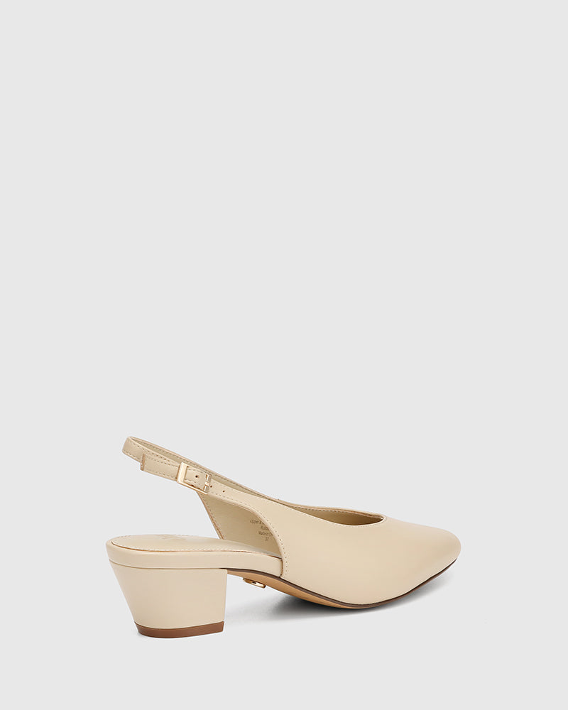 Cove Biscotti Leather Slingback