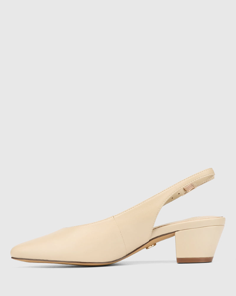 Cove Biscotti Leather Slingback
