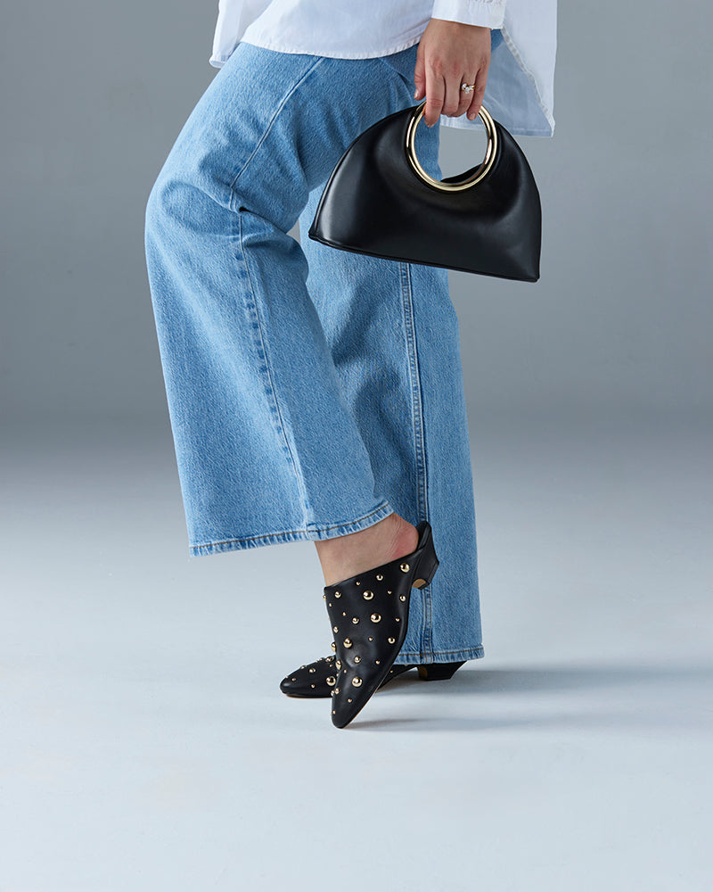 Cayla Black Leather Mule