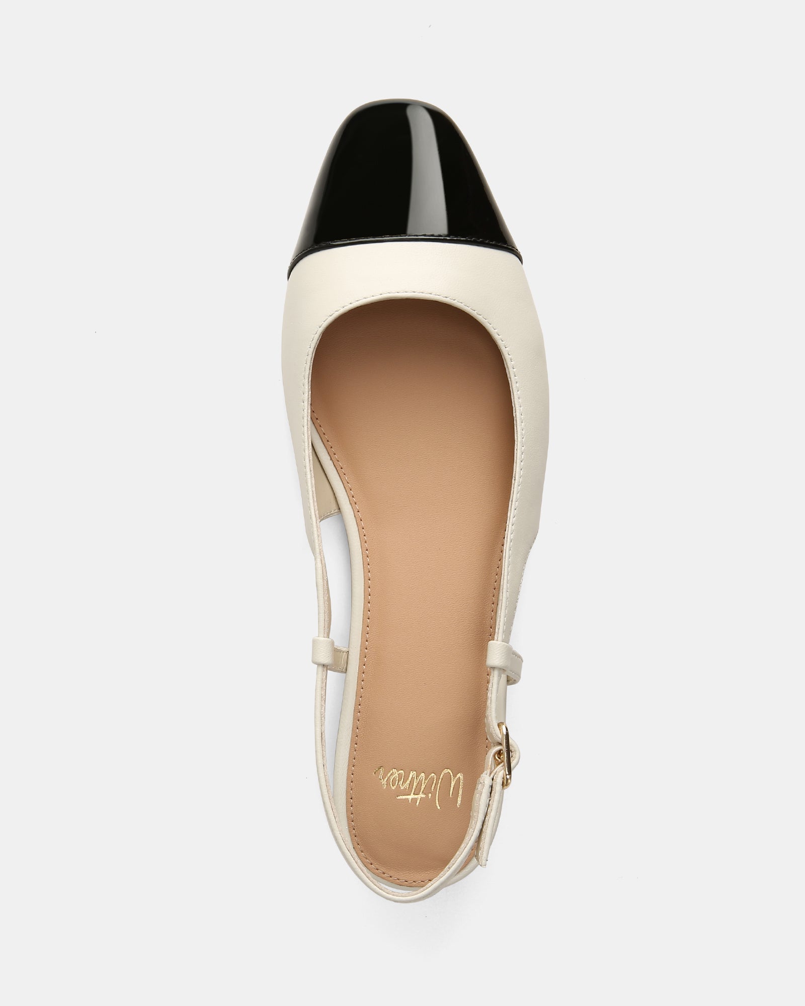 Dame White Leather Slingback