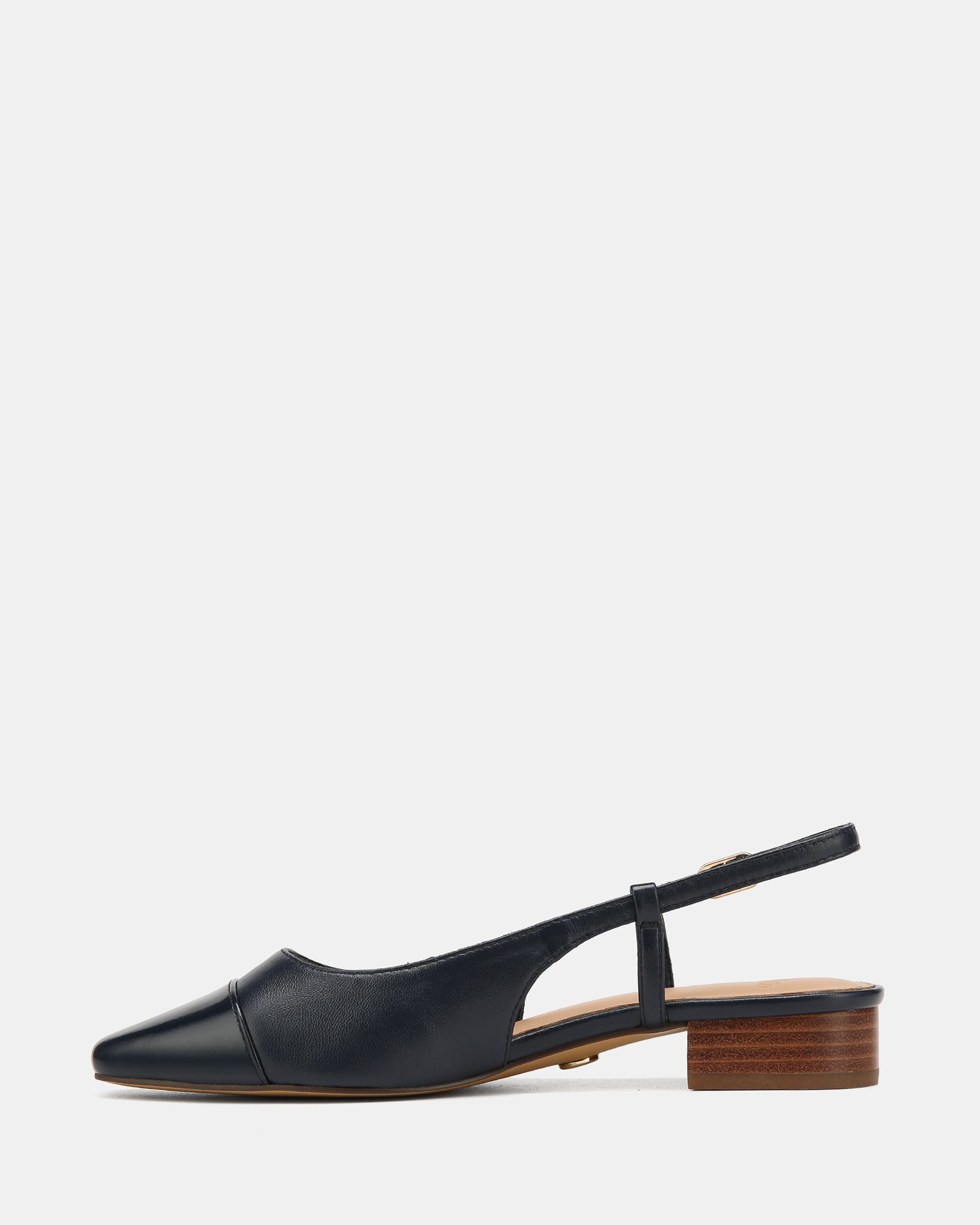 Dame Navy Leather Slingback