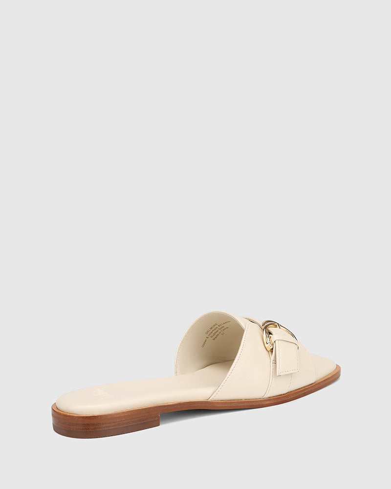 Delmore Vintage Ivory Leather Slide
