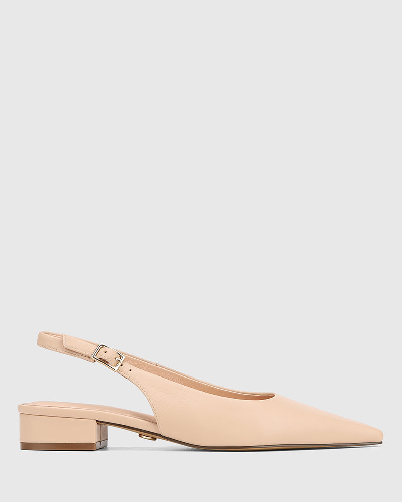 Desiree Bisque Leather Slingback