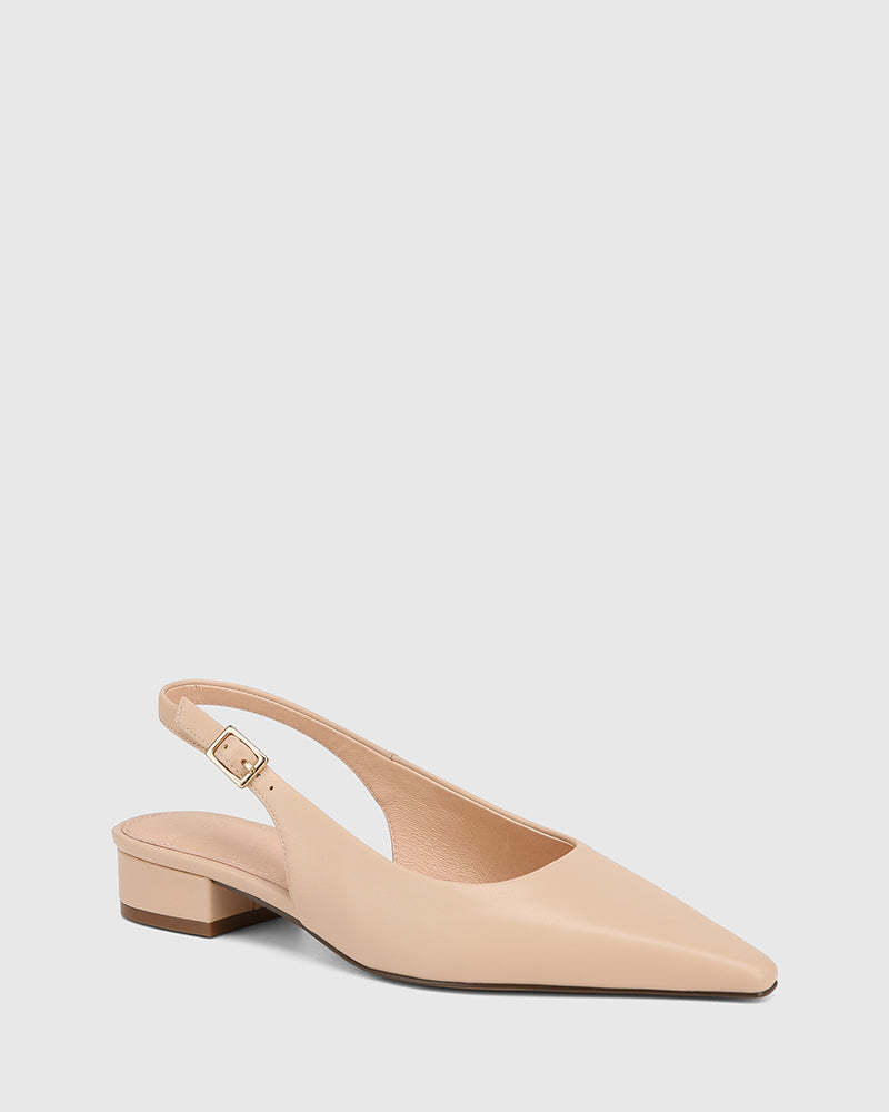 Desiree Bisque Leather Slingback