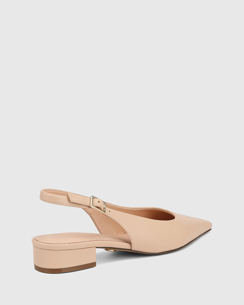 Desiree Bisque Leather Slingback