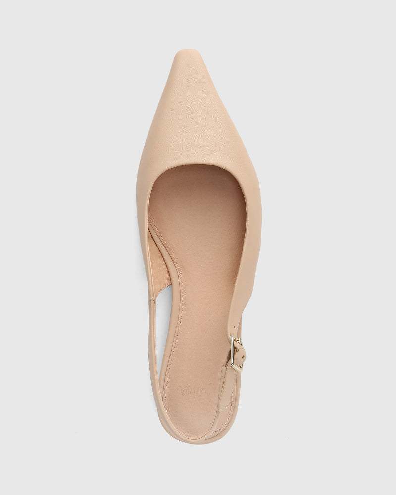 Desiree Bisque Leather Slingback