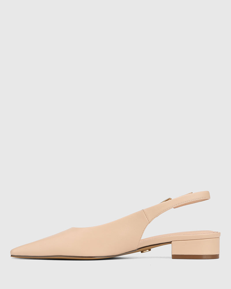 Desiree Bisque Leather Slingback