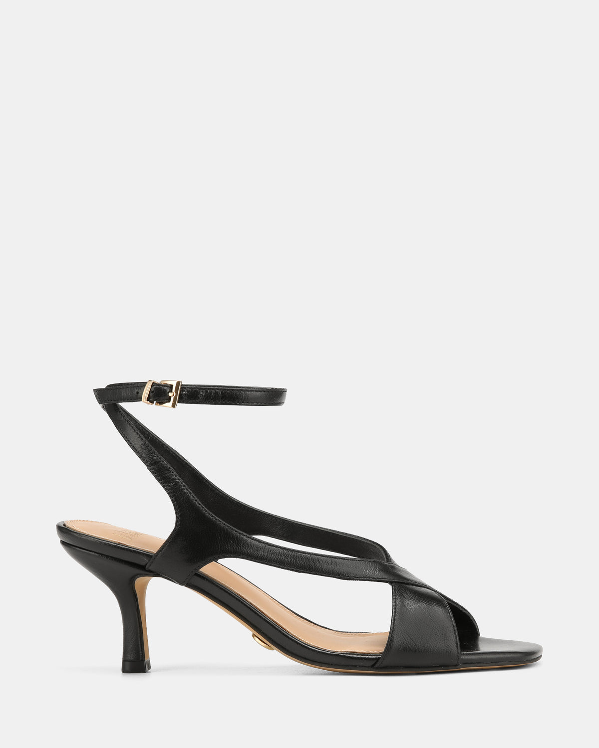 Dexter Black leather Low Sandals