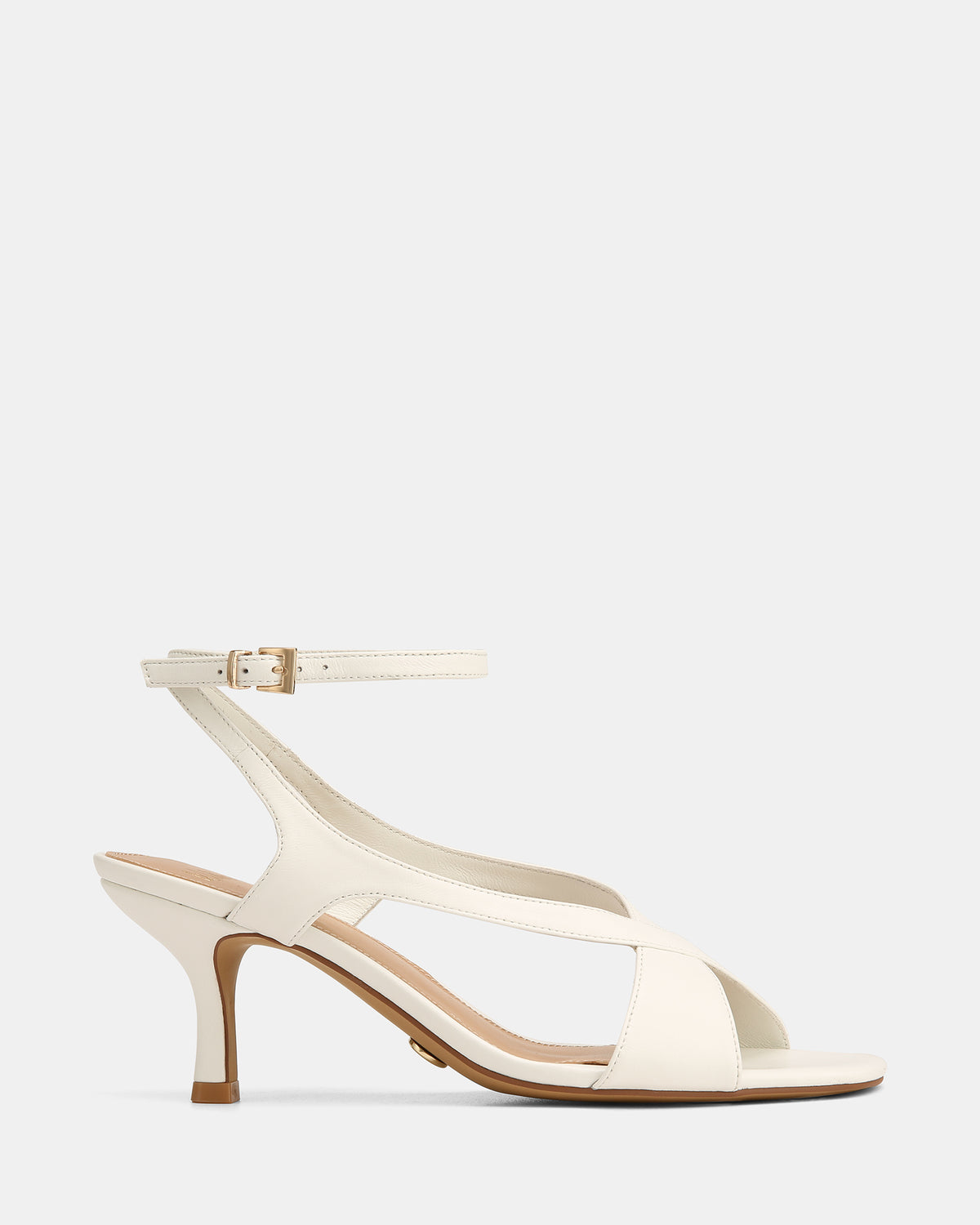 Dexter White Leather Low Sandals