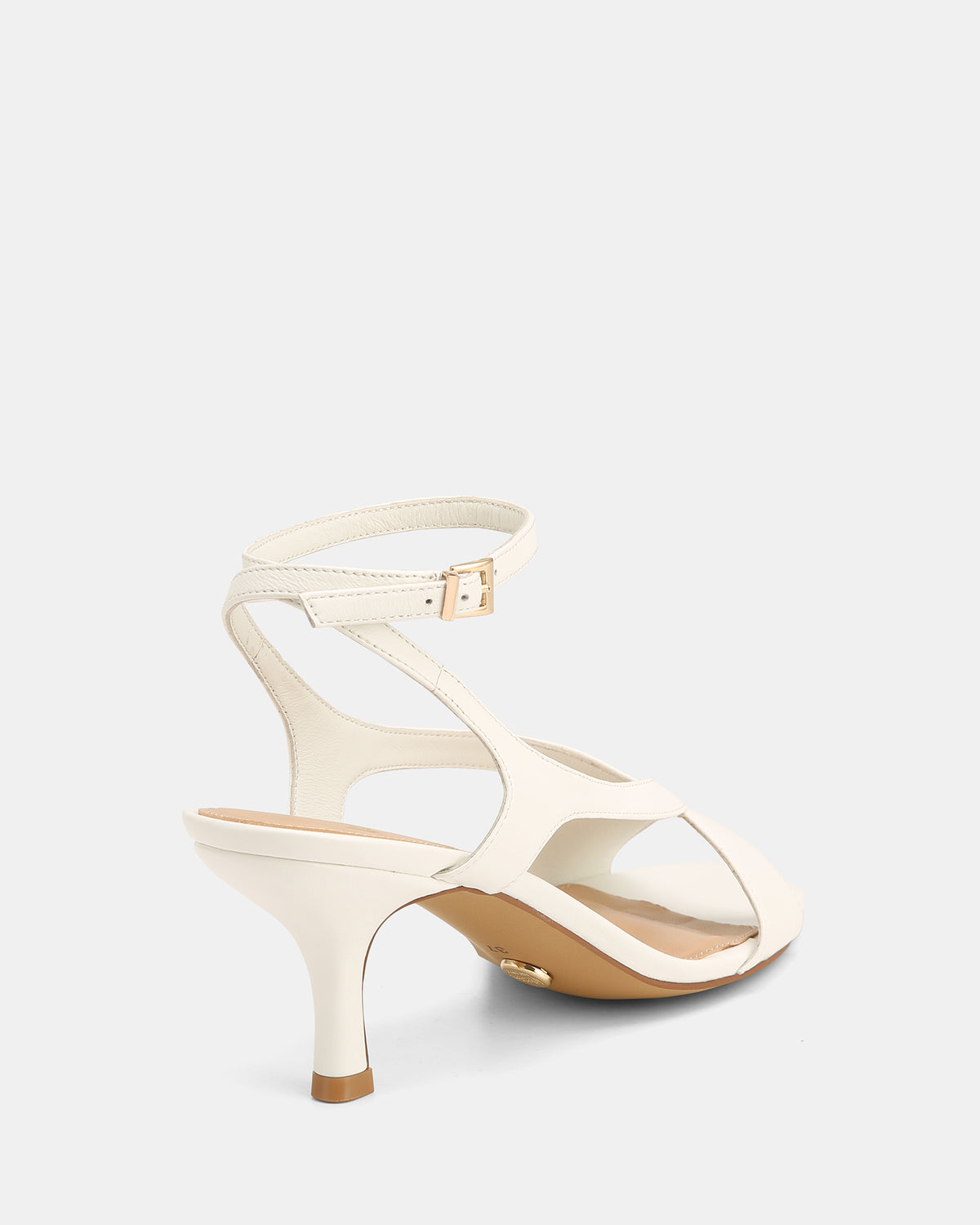 Dexter White Leather Low Sandals