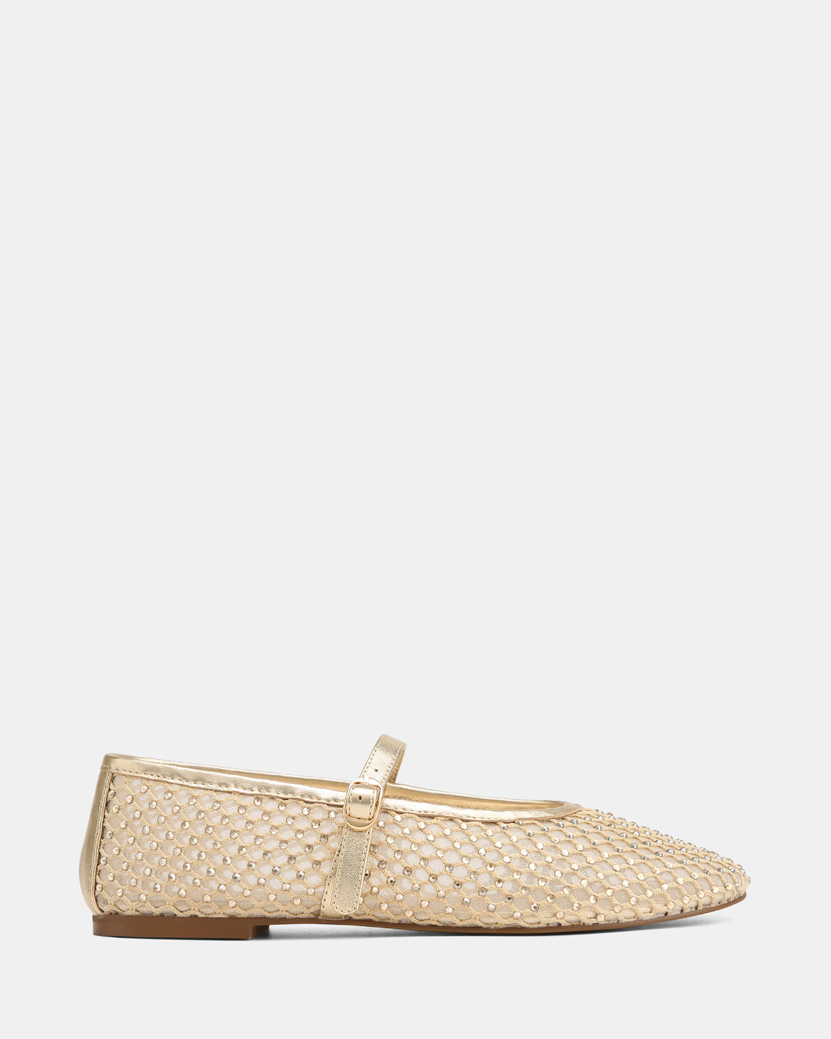 DREAMY CASUAL FLATS GOLD MESH/LEATHER