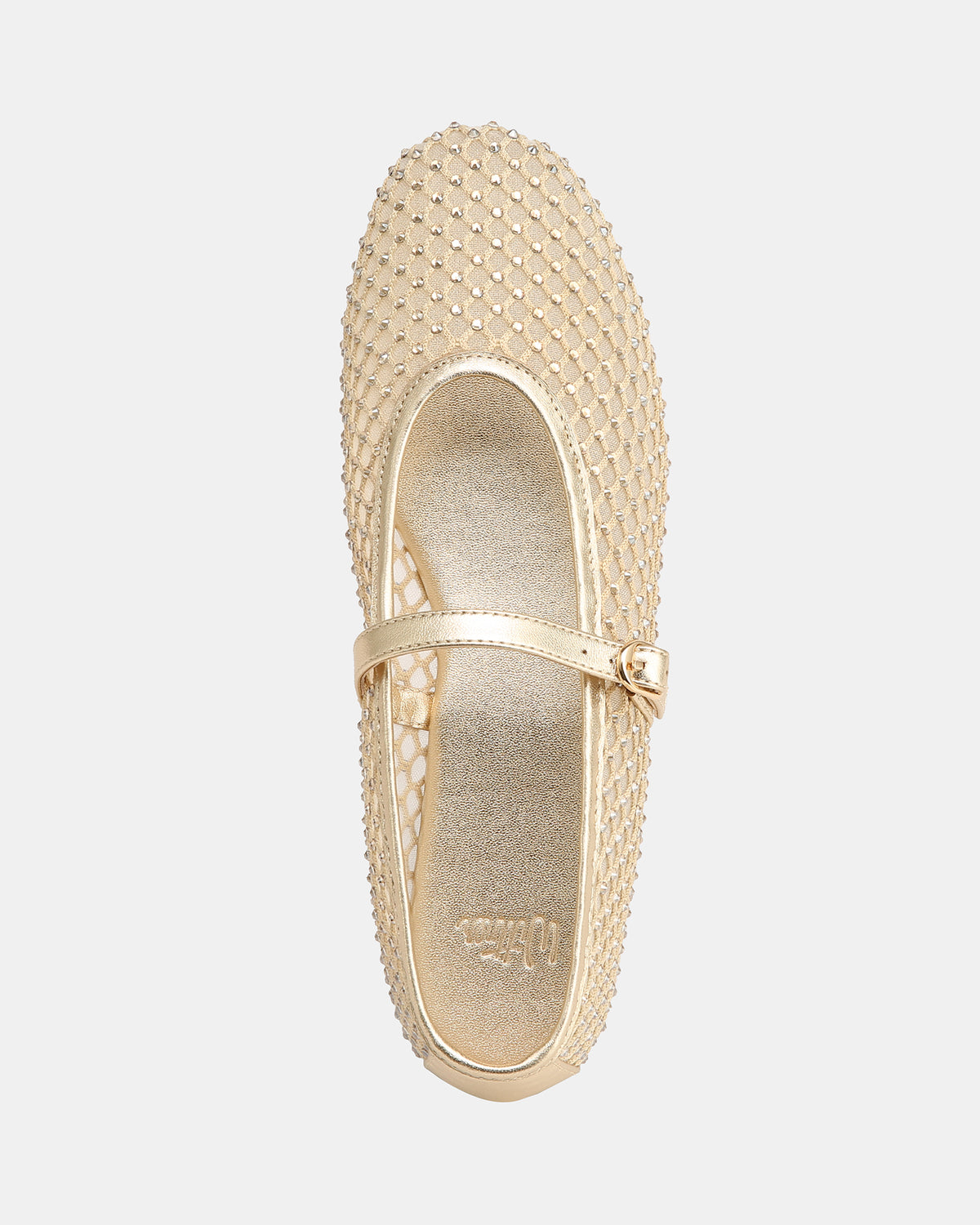 DREAMY CASUAL FLATS GOLD MESH/LEATHER