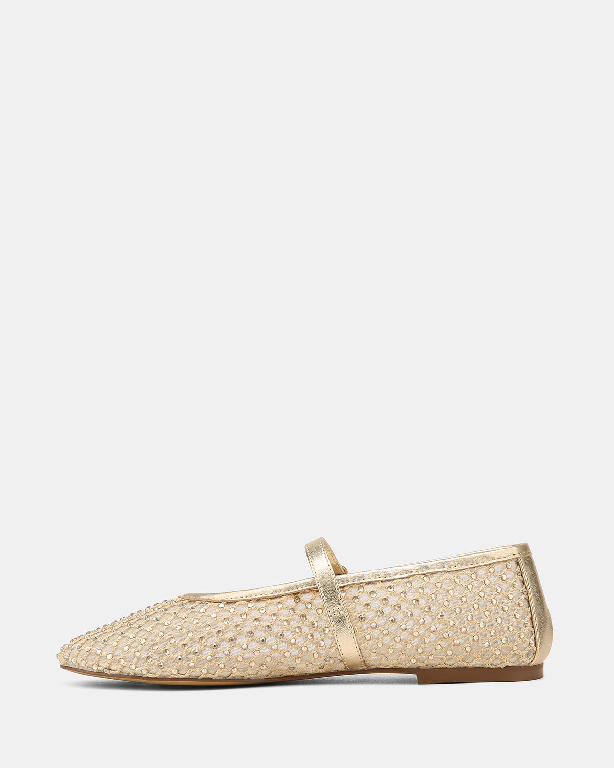 DREAMY CASUAL FLATS GOLD MESH/LEATHER
