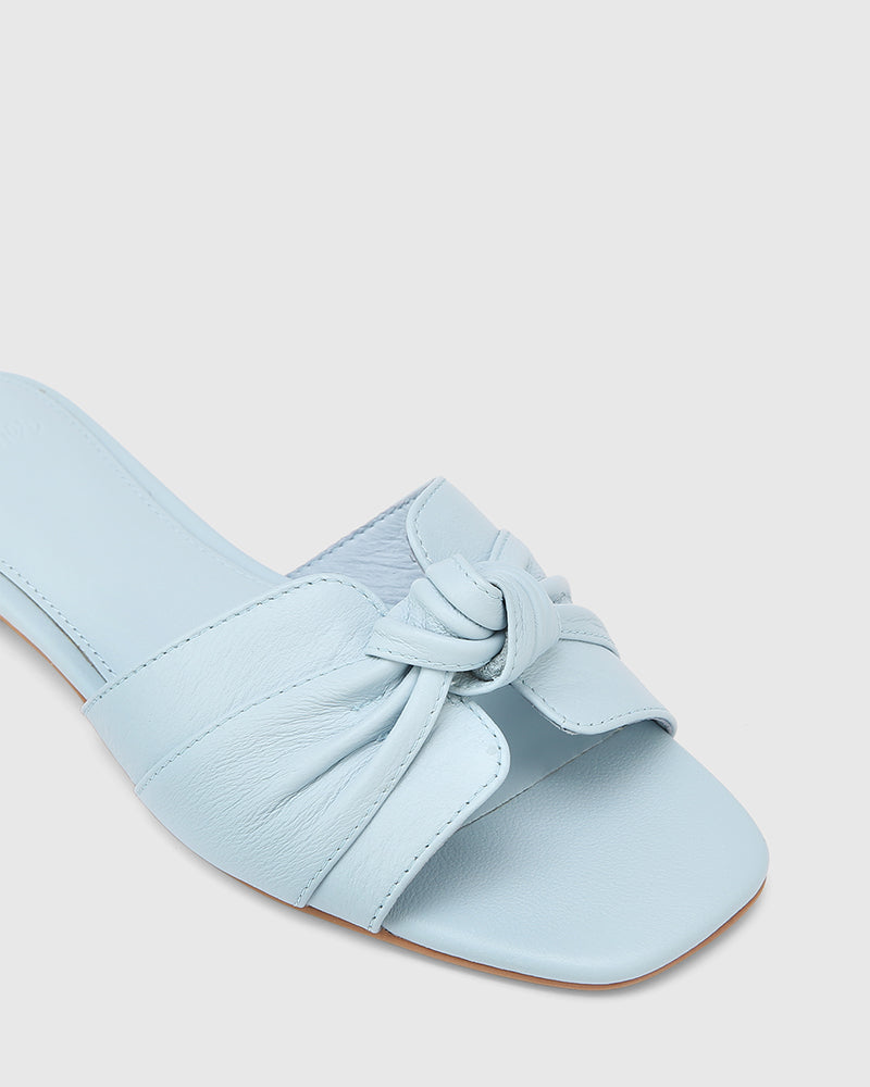Dua Placid Blue Leather Slide