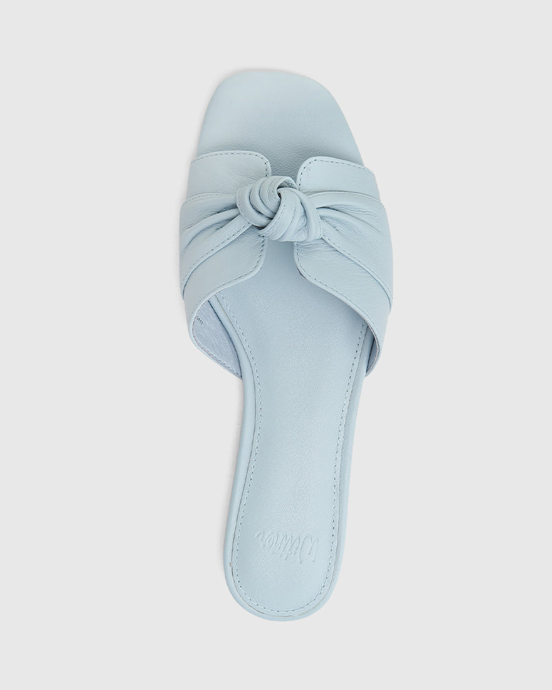 Dua Placid Blue Leather Slide