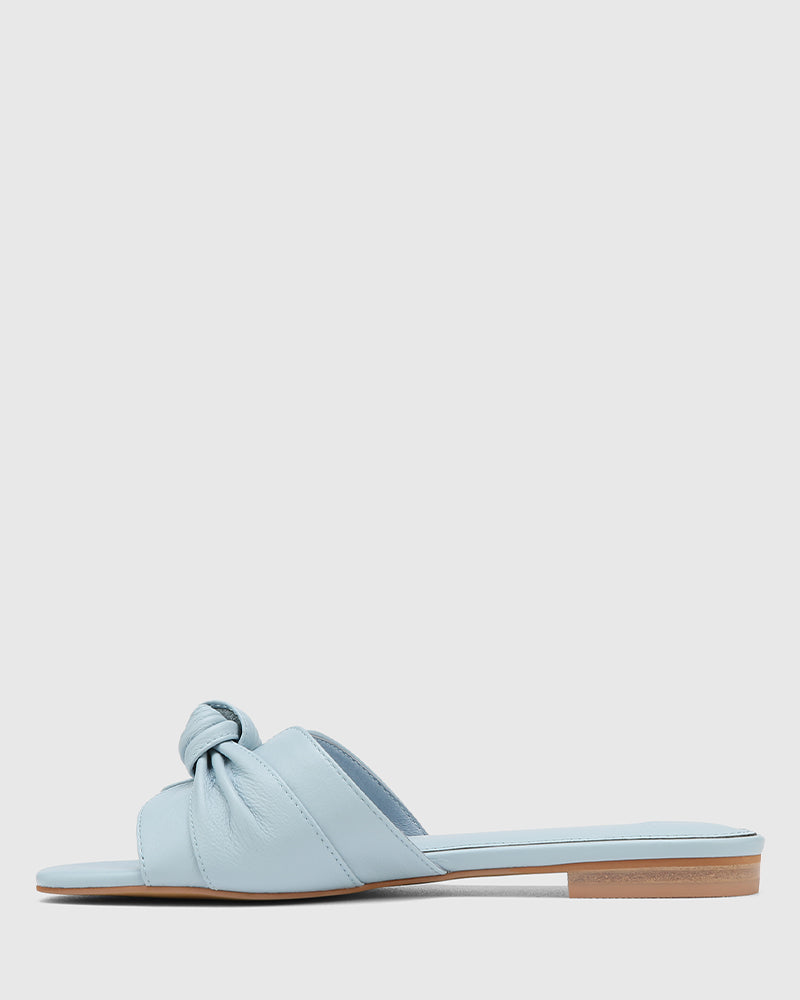 Dua Placid Blue Leather Slide