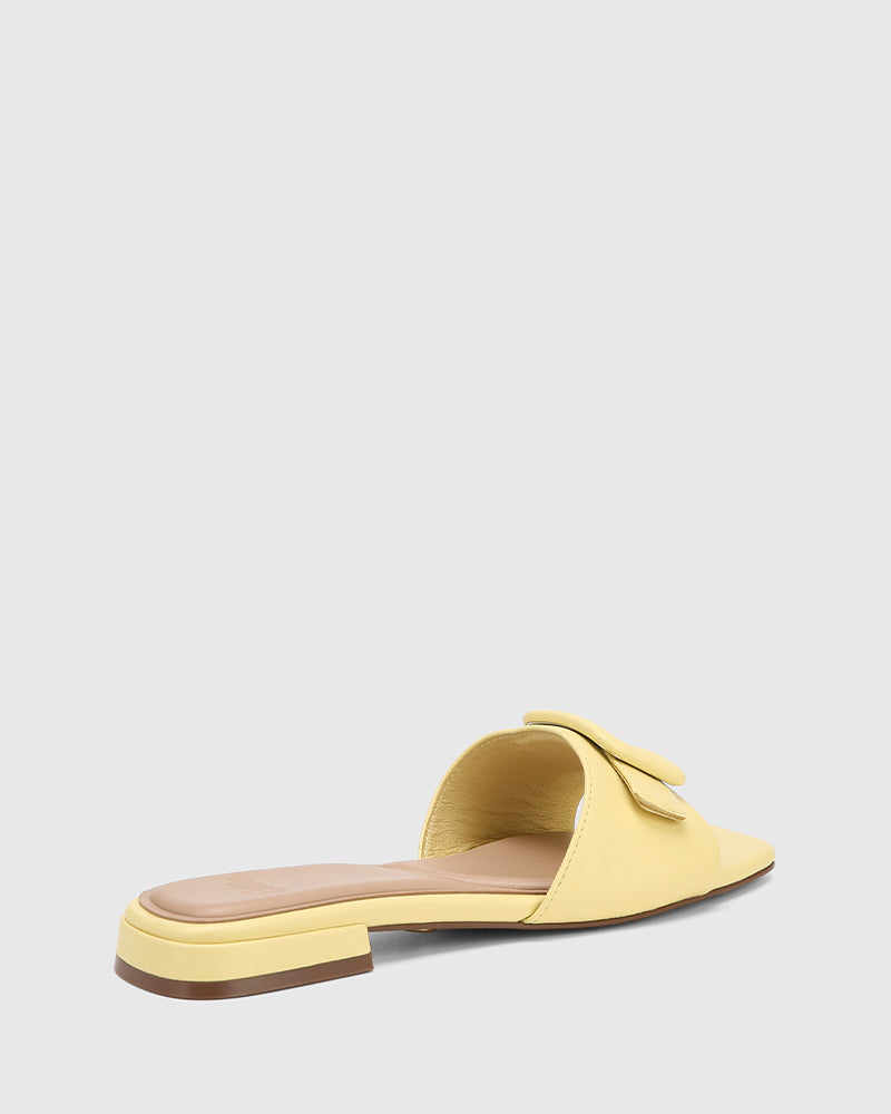 Enise Buttercup Leather Slide